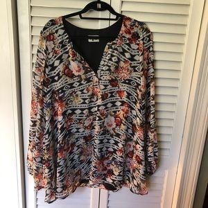 Show Me Your MuMu Long Sleeve Tunic Dress Large